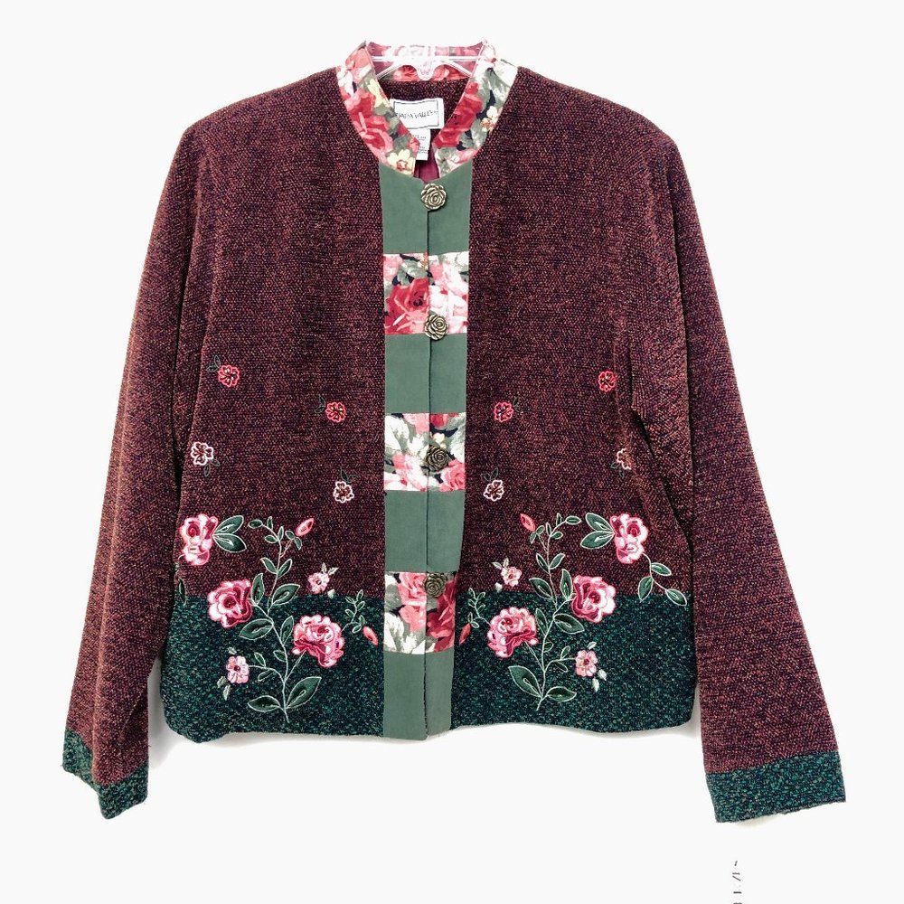 Napa Valley Embroidered & Beaded Floral Jacket